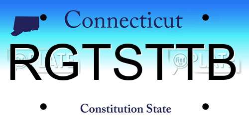 RGTSTTB Connecticut License Plate