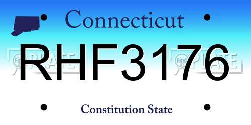 RHF3176 Connecticut License Plate