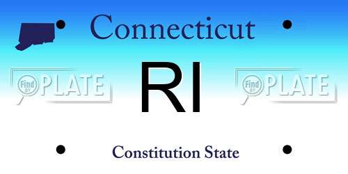 RI Connecticut License Plate