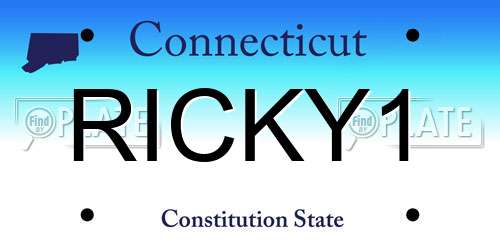 RICKY1 Connecticut License Plate