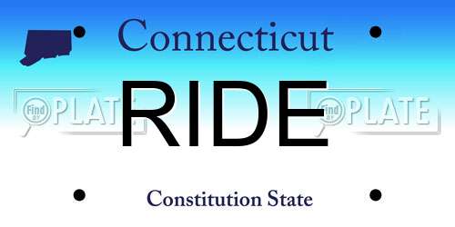 RIDE Connecticut License Plate