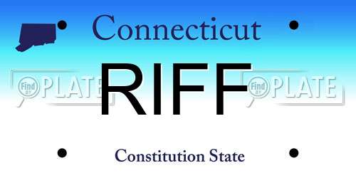 RIFF Connecticut License Plate