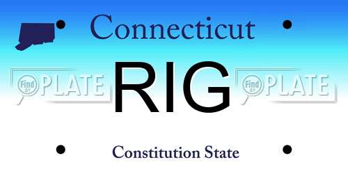 RIG Connecticut License Plate
