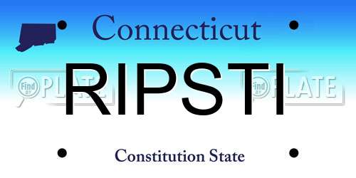 RIPSTI Connecticut License Plate