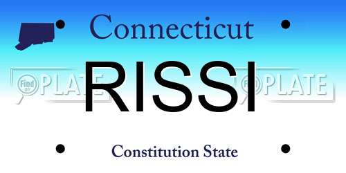 RISSI Connecticut License Plate