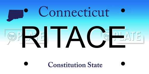 RITACE Connecticut License Plate