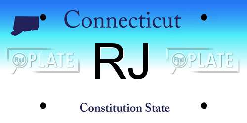 RJ Connecticut License Plate