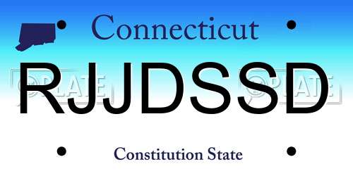 RJJDSSD Connecticut License Plate