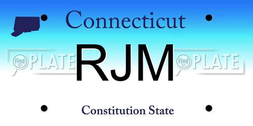 RJM Connecticut License Plate