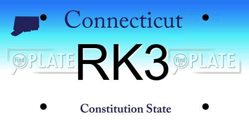 RK3 Connecticut License Plate