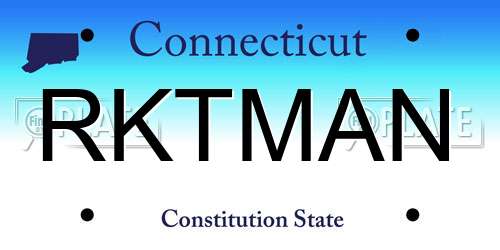 RKTMAN Connecticut License Plate