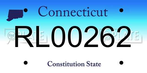 RL00262 Connecticut License Plate