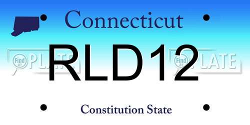 RLD12 Connecticut License Plate