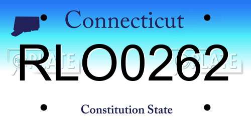 RLO0262 Connecticut License Plate