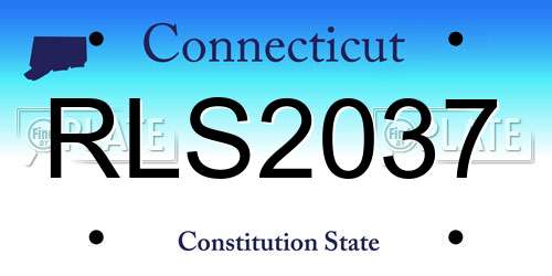 RLS2037 Connecticut License Plate