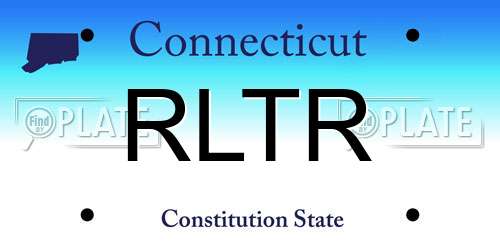 RLTR Connecticut License Plate