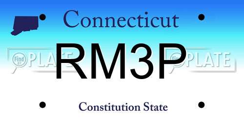 RM3P Connecticut License Plate