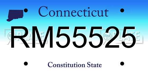 RM55525 Connecticut License Plate