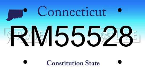 RM55528 Connecticut License Plate
