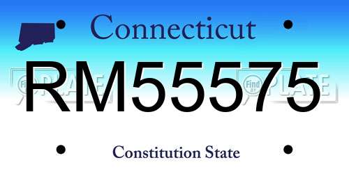RM55575 Connecticut License Plate