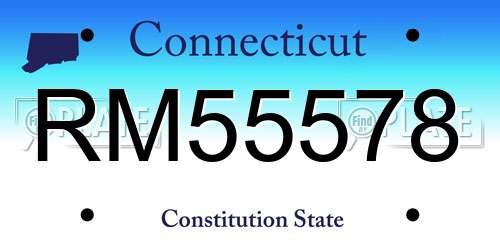 RM55578 Connecticut License Plate