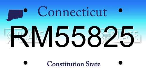 RM55825 Connecticut License Plate
