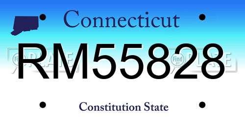 RM55828 Connecticut License Plate
