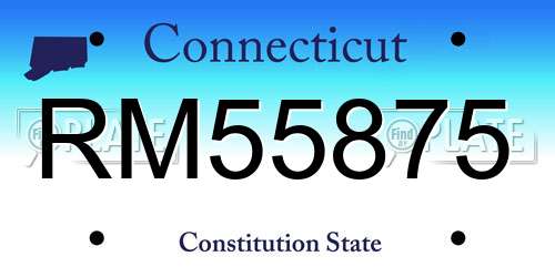 RM55875 Connecticut License Plate