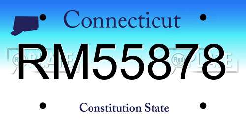 RM55878 Connecticut License Plate