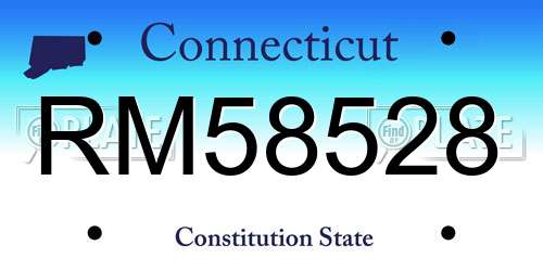 RM58528 Connecticut License Plate