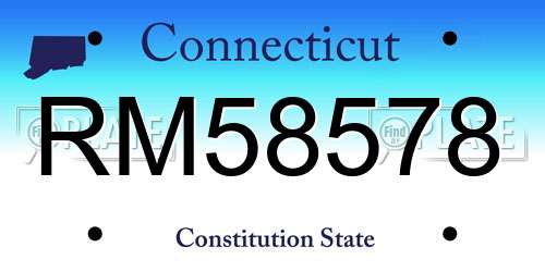 RM58578 Connecticut License Plate