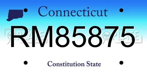 RM85875 Connecticut License Plate