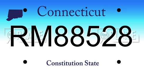 RM88528 Connecticut License Plate
