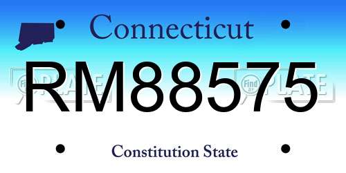 RM88575 Connecticut License Plate