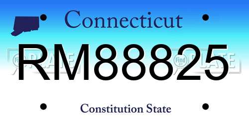 RM88825 Connecticut License Plate