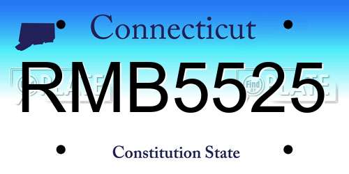 RMB5525 Connecticut License Plate