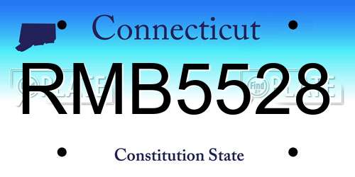 RMB5528 Connecticut License Plate