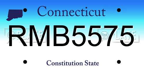 RMB5575 Connecticut License Plate