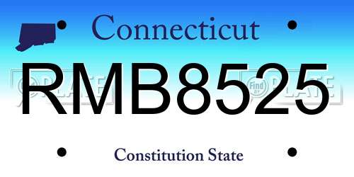 RMB8525 Connecticut License Plate
