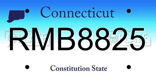 RMB8825 Connecticut License Plate
