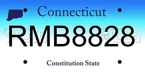 RMB8828 Connecticut License Plate