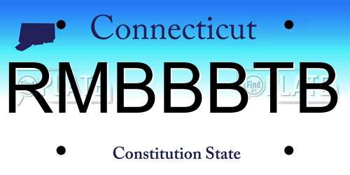 RMBBBTB Connecticut License Plate