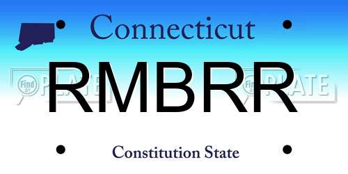 RMBRR Connecticut License Plate