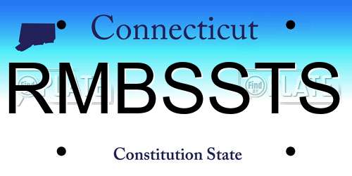 RMBSSTS Connecticut License Plate