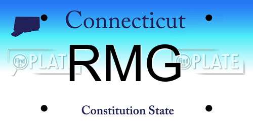 RMG Connecticut License Plate