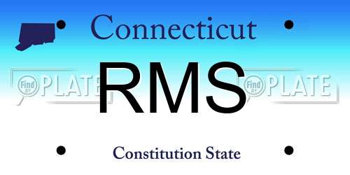 RMS Connecticut License Plate