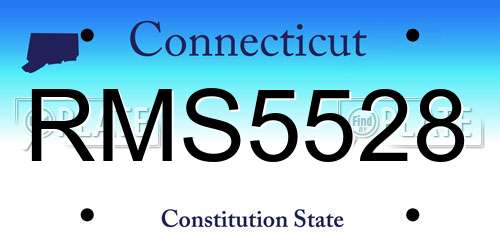 RMS5528 Connecticut License Plate