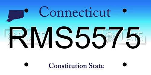 RMS5575 Connecticut License Plate