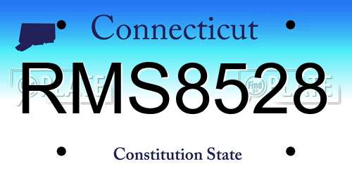 RMS8528 Connecticut License Plate
