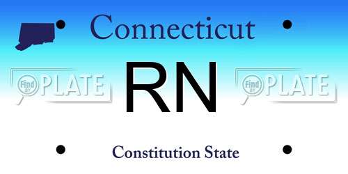 RN Connecticut License Plate